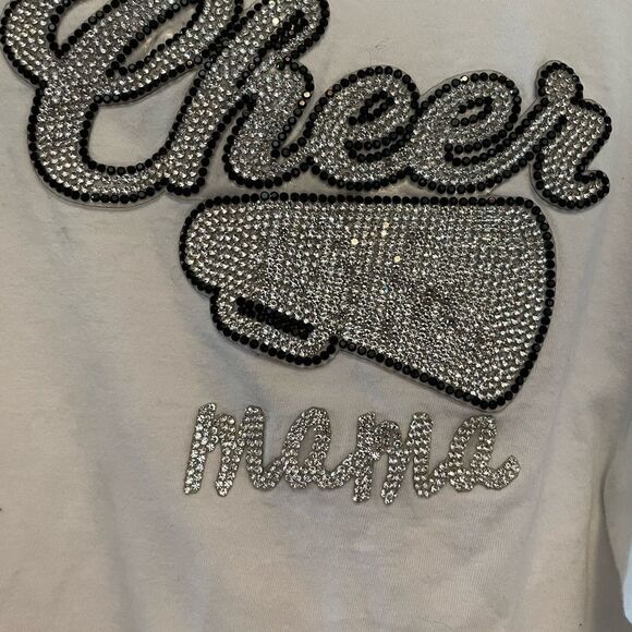 Next Level CHEER MAMA Rhinestone Short Sleeved Shirt M - Picture 5 of 14